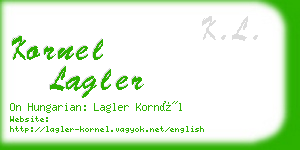 kornel lagler business card